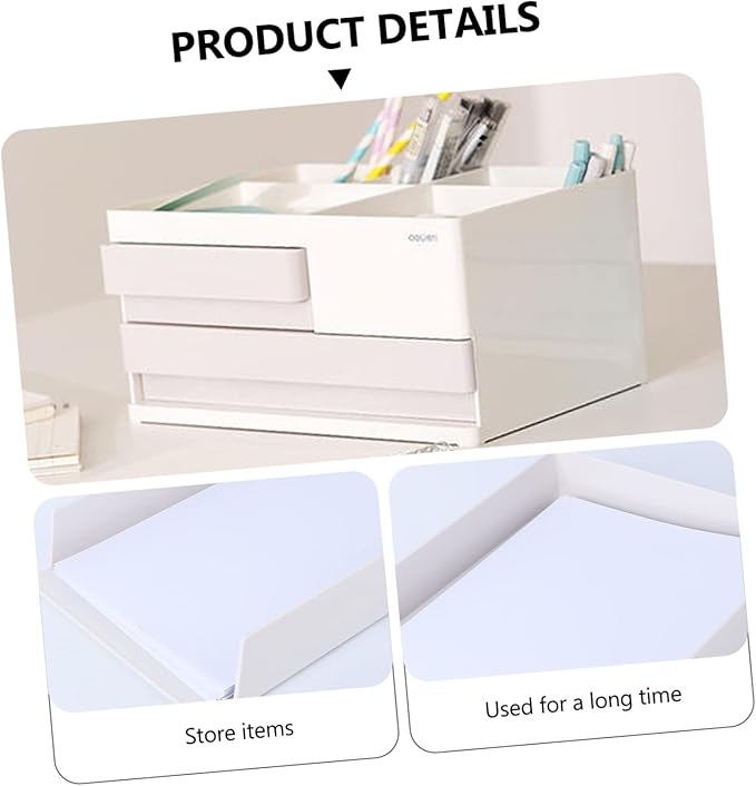 Operitacx 1pc Capacity Storage Box Simple Drawer Organizer for Office Student Multi-functional Desk Storage Compact Design Bright Color Minimalist Aesthetic