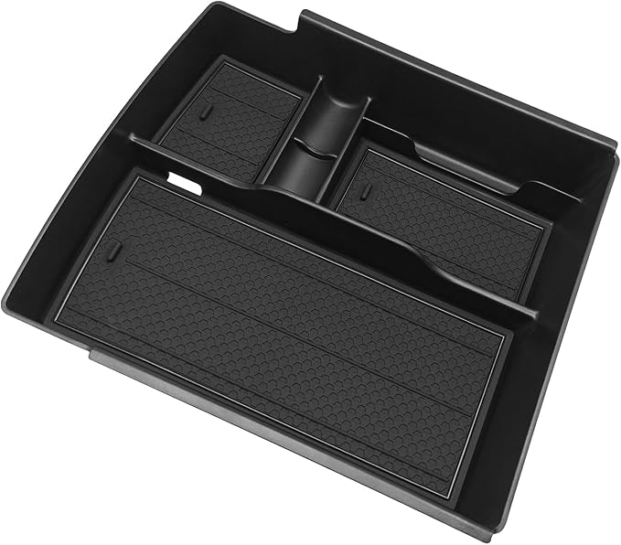 Muslogy Center Console Organizer Compatible with 2024-2026 GMC Acadia & Chevy Traverse & 2025-2026 Buick Enclave Accessories Middle Console Storage Box Armrest Insert Tray Cable Holder ABS Material