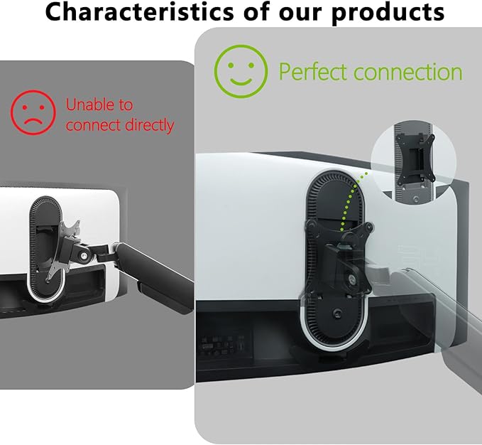 AW3423DW VESA Adapter Compatible with Alienware 34" Curved QD-OLED Gaming Monitors (Fits AW3423DW)??5x75 to 100x100 VESA Mount Adapter Bracket