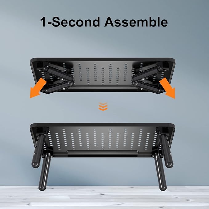 Bracwiser Foldable Monitor Riser Metal Computer Stand for Desk 3 Height Adjustable Laptop Stand with Pen Storage, MST013