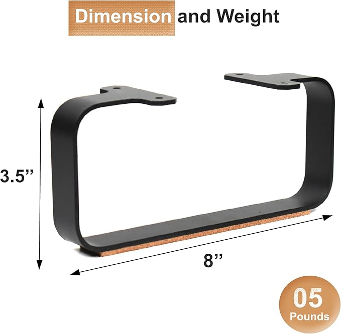 Steel Desk Shelf Base & Monitor Stand Legs - Multifunctional Monitor Stand Riser for Office Organization, Sturdy Construction, Durable Laptop Riser, Home Office Décor with Easy Assembly