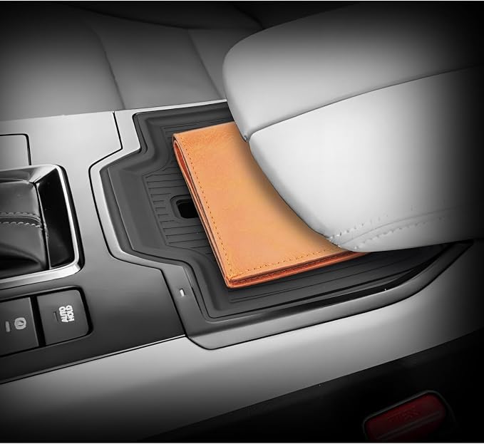 LUWU 2026 Mazda CX5 Wireless Charging Hidden Box for 2026 Mazda CX-5 Accessories CX 5 2026 Center Console Organizer Armrest Console Storage Box Insert Tray ABS Material Black Coin Container