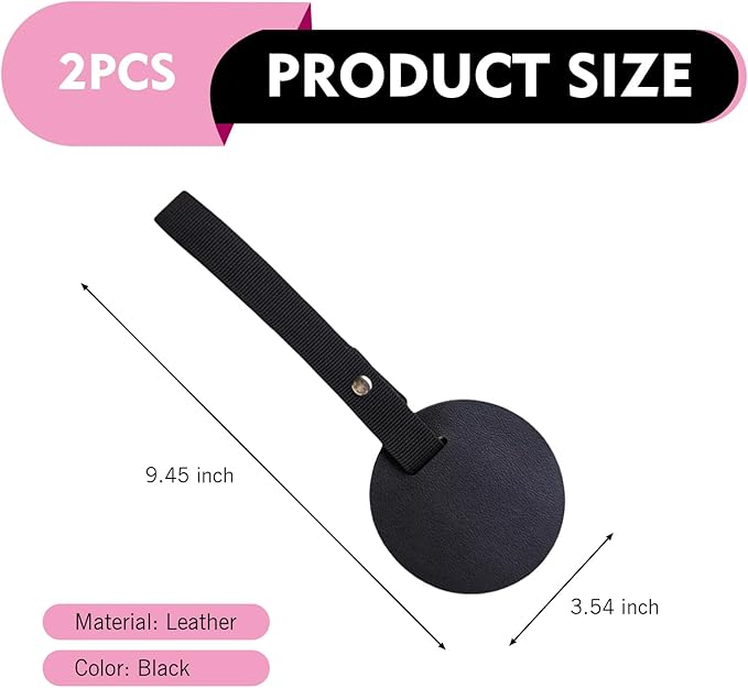 2PCS Car Headrest Hooks, Leather DIY Concealed Seatback Hook, Heavy-Duty Metal Storage Hanger for Purse Bags, Universal for Most Cars, SUVs, Trucks (Black)
