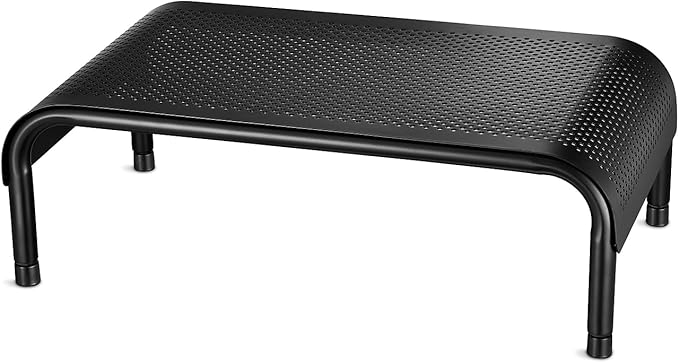 Staples Adjustable Steel Monitor Stand ??Ergonomic Desktop Riser for Monitors, Laptops & Office Accessories