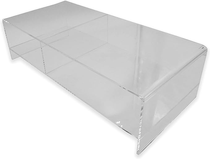 Company 4-Pack Clear 5mm Deluxe Acrylic Monitor Stand for Computers, Monitors, Laptops, Tablets, Office Use, Home Use, Desks, Tabletop, Standing Desk, Counter