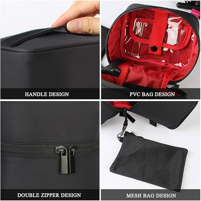 Makeup Bag Travel Cosmetic Bag 7.5x5.5x4.4 Inch Makeup Brush Holder Organizer Cute Portable Artist Toiletry Storage Bag Cosmetics Case for Women