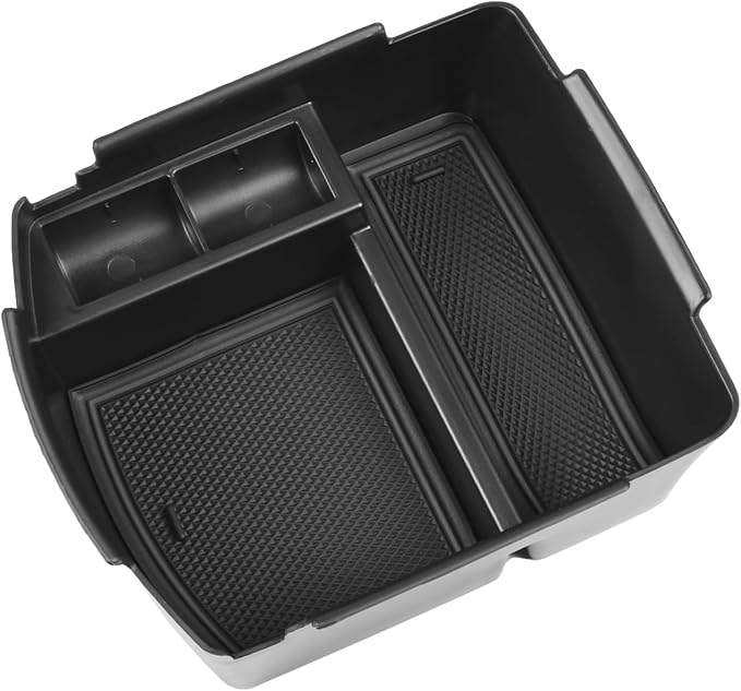 HGWEI Center Console Tray Organizer Compatible with Kia Seltos 2020 2021 2022 2023 2024 2025 2026 Accessories, Middle Armrest Insert Container ABS Secondary Storage Box, Black