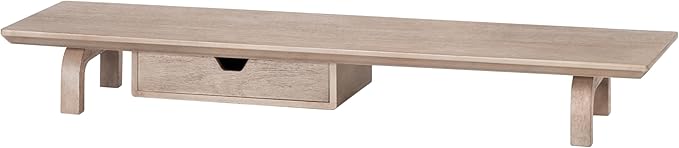 Anji Mountain Monitor Stand - Desktop Organizer & Laptop Riser, Ergonomic Monitor Riser, Space-Saving Monitor Stand for Desk, Durable Construction, Easy Assembly, Ideal for Home & Office,Biscotti