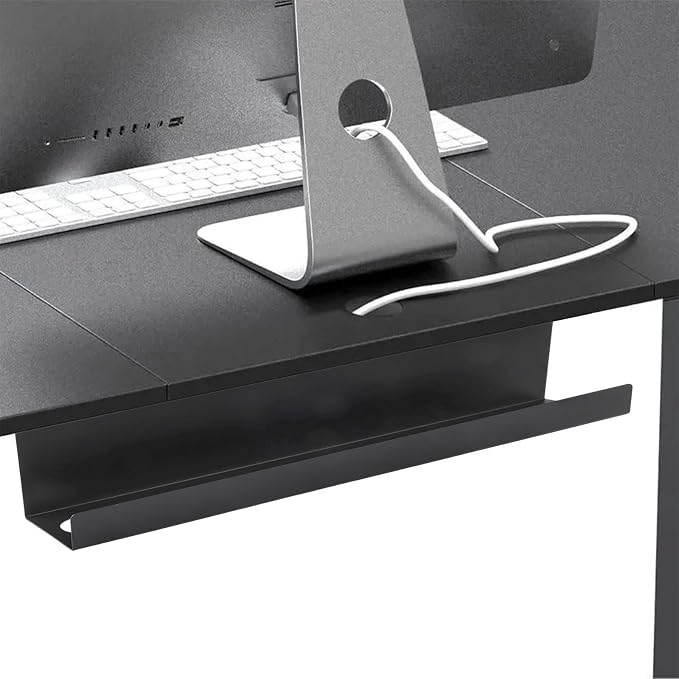Metal Cable Trays for Efficient Under Desk Wire Management Perfect Addition to Any Home Office Setup (Black)