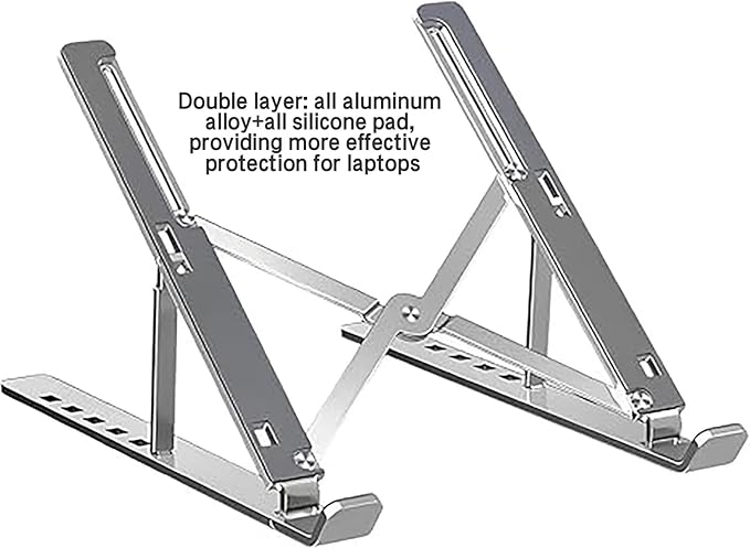 Laptop Stand for Dell Inspiron 16 15 13 14 12 17 inch Laptop, Ergonomic 6-Levels Angles Adjustable Computer Stand, All Aluminum Laptop Stand ﻿