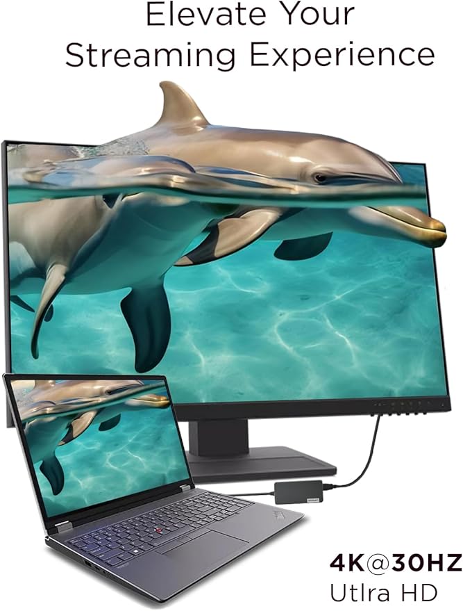 Lenovo ??USB-C 7-in-1 Hub ??Computer Networking Laptop Accessory ??Laptop Docking Station - 4K via HDMI, 3 USB-A devices, 2 SD/TF Card Readers USB-C Power Pass Through