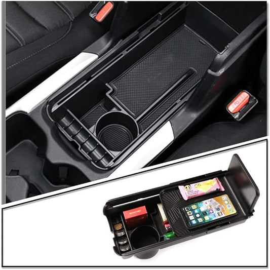 PIUGILH Customized for Honda CR-V 2017-2019 Accessories Car Center Console Armrest Box Glove Secondary Storage Box Console Organizer Insert Tray with Coin and Glass Holder
