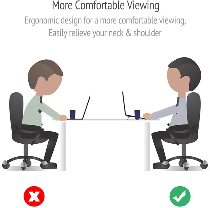 CQ Portable Invisible Laptop Stand for Desk, Ergonomic Computer Keyboard Riser Stand, 2PCS Repeatable Self-Adhesive Laptop Feet, Mini Foldable Laptop Cooling Pad