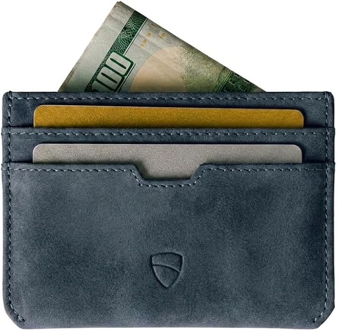 Vaultskin MOORGATE Slim Card Holder – Minimalist Leather Wallet with RFID Blocking, Front Pocket Credit Card Case for Men & Women