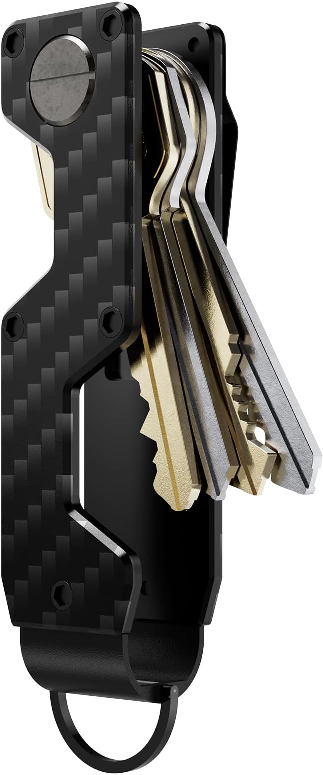 Key Organizer Compact Key Holder Metal Key Chain Minimalist key case key holder for keychain Secures 1-5 Keys