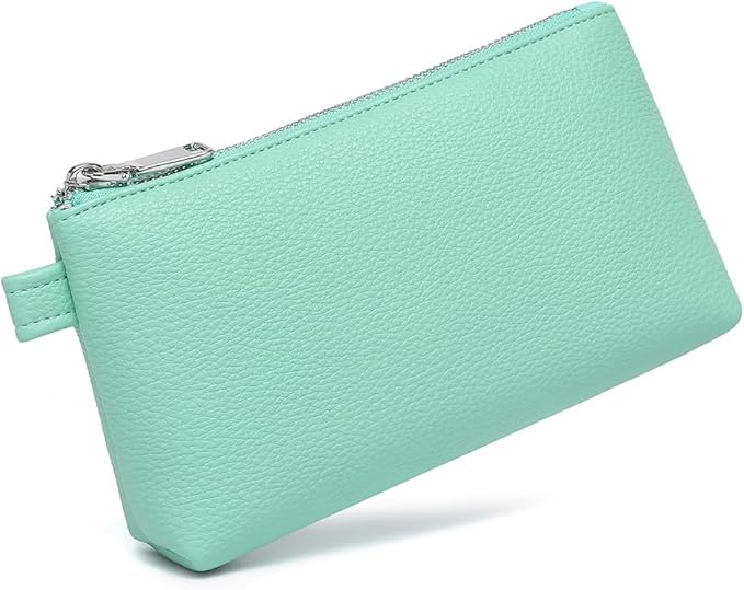 PU Leather Makeup Simple and Convenient Handbag Small Exquisite Storage Bag (PU/Light Green)