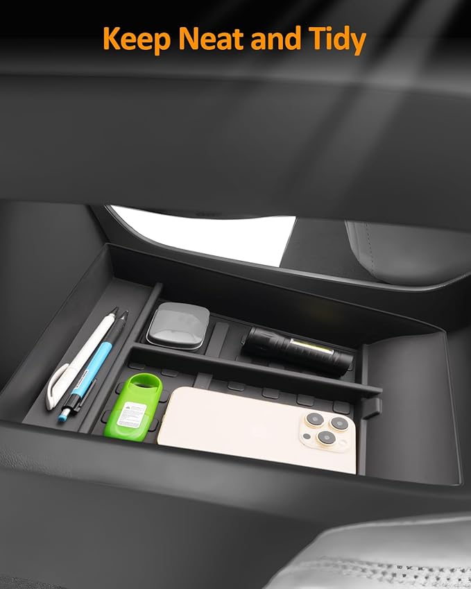 CDEFG for 2024 2025 2026 Hyundai Santa Fe Lower Console Tray - Under Center Console Organizer TPE Accessories