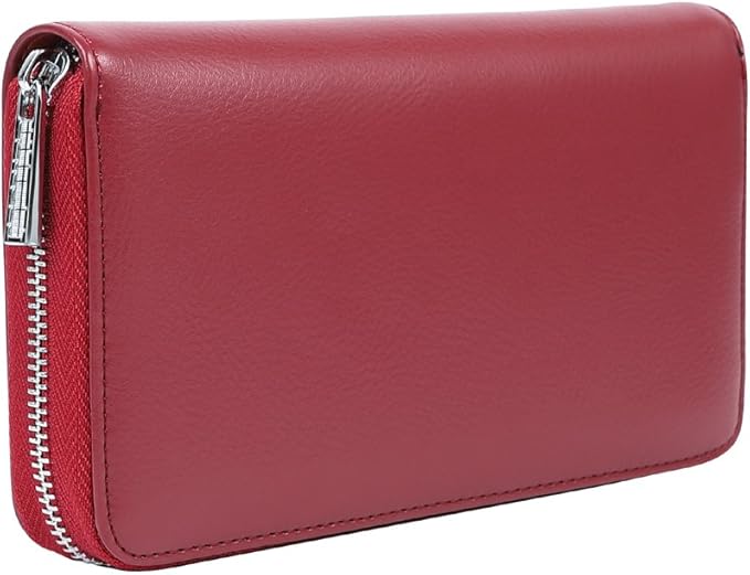 Women 36 Slots RFID Blocking Card Holder Large Long Leather Zipper Organizer Accordion Wallet