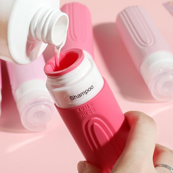 26 Pack Travel Size Toiletries, Tsa Approved Travel Containers for Toiletries, Leak Proof Silicone bottles and Shampoo Conditioner, Essential Toiletry Accessories.