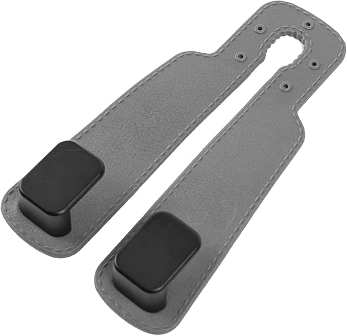 Car Seat Headrest Hook Heavy Duty Double Hook Organizer for Storage Handbags Purses Shopping Bags Durable TPE Metal 6.30x3.15 Inches (Gray)