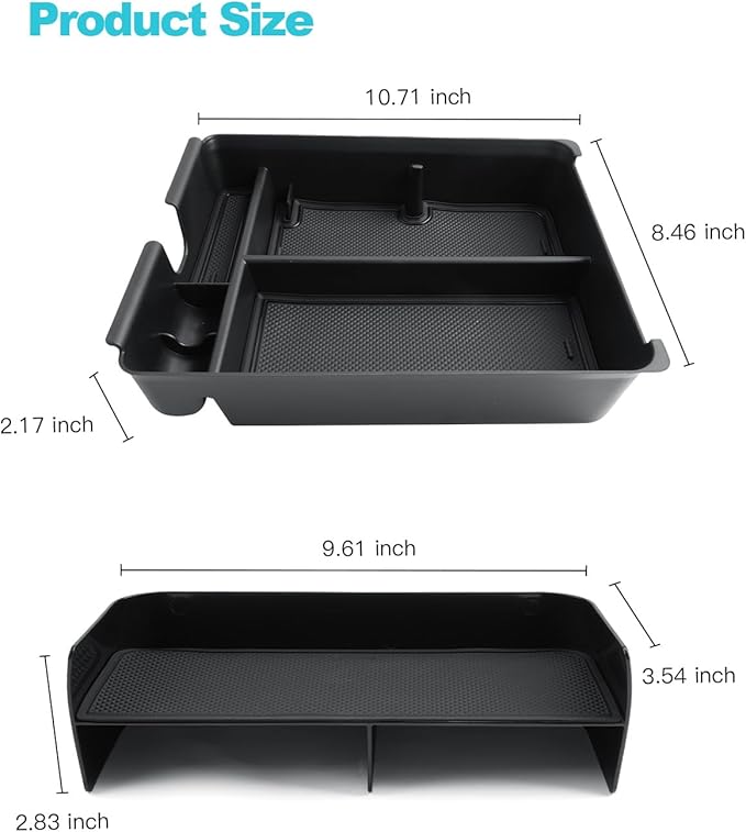 CDEFG 2Pcs for 2026 Honda Passport Center Console Organizer Tray, for 2026 Honda Passport (RTL/TrailSport Elite/TrailSport) Accessories Middle Console Armrest Storage Box