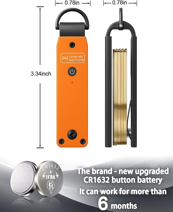 Air Keychain with GPS Tracker : Lightweight Compact Key Holder for Outdoor Use - Minimalist Metal Key Organizer