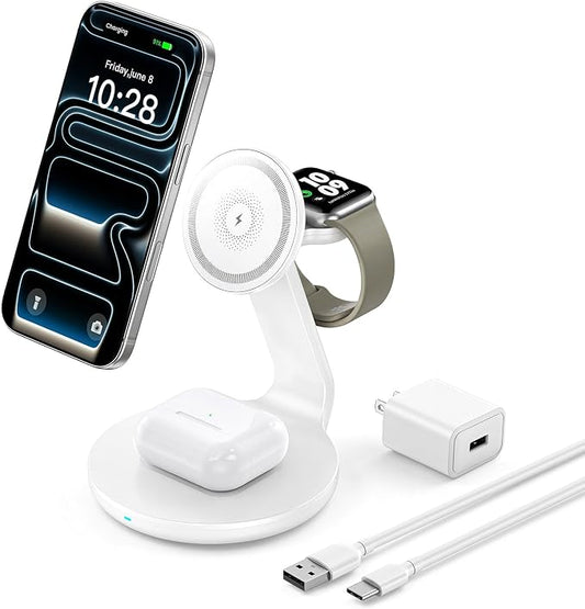 Charger Compatible with MagSafe, 3-in-1 Charging Station