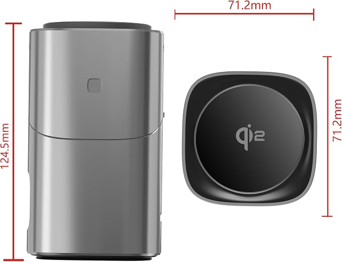 6-in-1 Charging Station, Desktop Charger with QI2 15W Wireless & 65W USB-C Hub, 3 USB-C + USB-A, Smart Power for iPhone, Android, Earbuds, Watch, Laptop for Office Desk & Nightstand (Black)