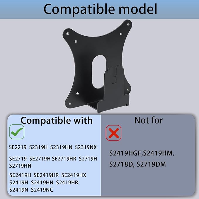 VESA Mount Adapter Compatible with Dell vesa Adapter for S2218H, S2318, S2319, S2419,S2718,S2719,SE2 Series and More Monitors