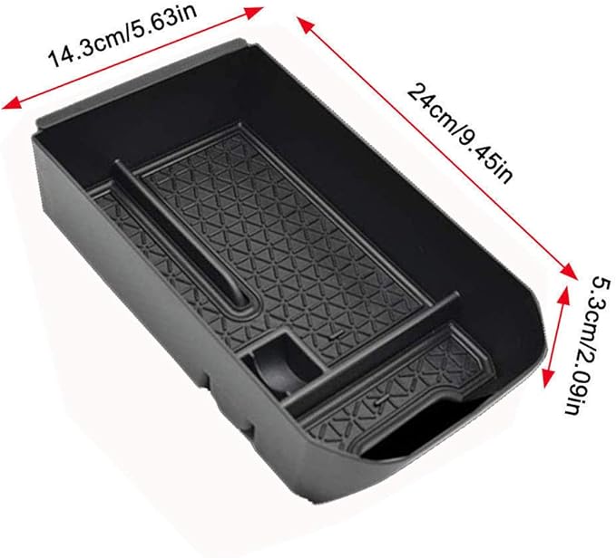D-Lumina RAV-4 Center Console Organizer - Compatible with Toyota RAV4 2019 2020 2021 2022 2023 2024 2025 - Armrest Secondary Storage Tray, w/Black Anti-Dust Mats
