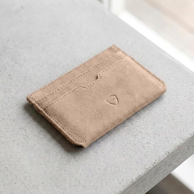 Vaultskin MOORGATE Slim Card Holder – Minimalist Leather Wallet with RFID Blocking, Front Pocket Credit Card Case for Men & Women