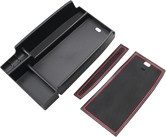 SKTU for 2020-2026 Ford Escape Center Console Organizer 2020-2025 2026 Escape Console Tray Ford Escape 2023 2024 2025 2026 Accessories Glove Secondary Storage Box with Coin and Sunglasses Holder