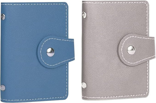 2 Pcs Credit Card Holder and business card holder，Sd Card Holder Each Has 26 Card Organizers, 2024 New Credit Card Holders book for Men and Women.