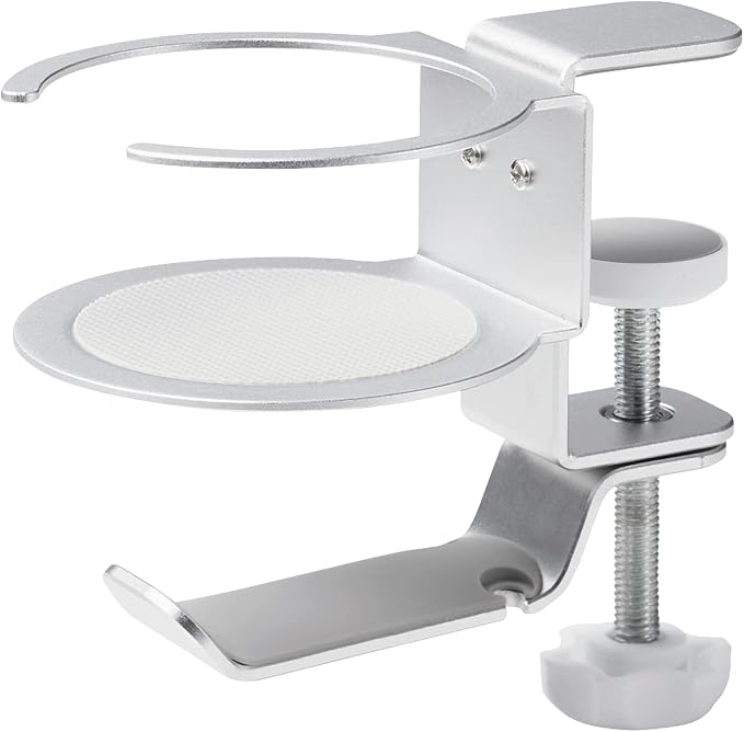 Elecom Headphone Stand/Clamp/360°Rotation/Silver