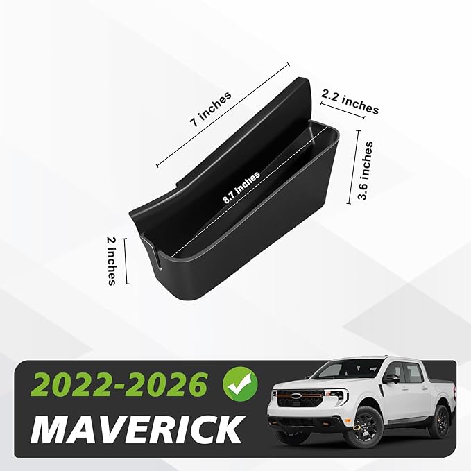 Muslogy for 2022 2023 2024 2025 2026 Maverick Center Console Shifter Storage Box ABS Material Console Side Organizer Left & Right 2PCS Set Compatible with Ford Maverick 2022-2026