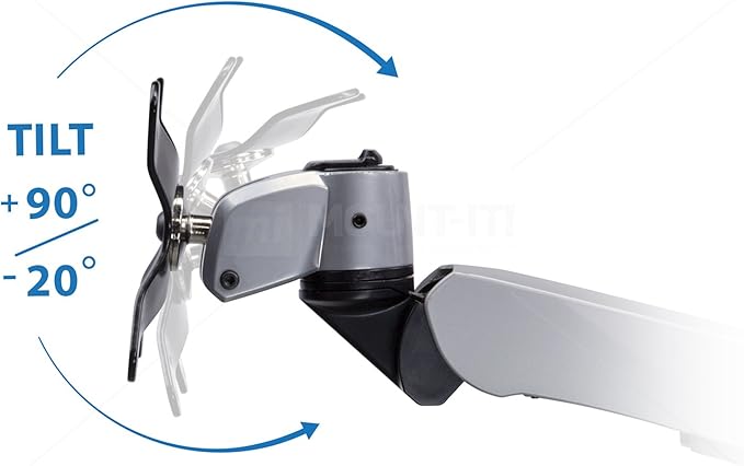 Mount-It! Expandable Two Monitor Computer Desk Mount Spring Arm Quick Release (MI-45116)