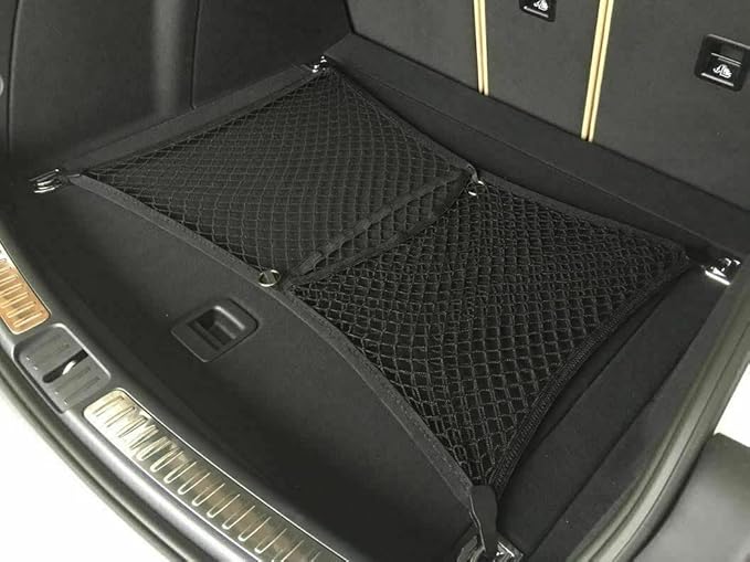 Trunk Organizer Cargo Net for Porsche Macan 2015–2026 – Floor Style Cargo Net for SUV – Premium Mesh Elastic Car Trunk Organizer Vehicle Carrier Storage – Compatible with Macan