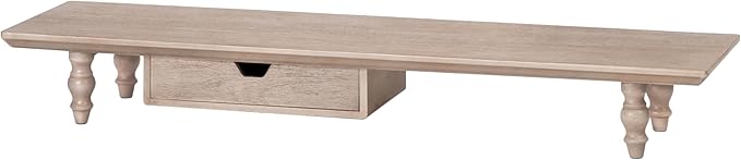 Anji Mountain Monitor Stand - Desktop Organizer & Laptop Riser, Ergonomic Monitor Riser, Space-Saving Monitor Stand for Desk, Durable Construction, Easy Assembly, Ideal for Home & Office,Biscotti