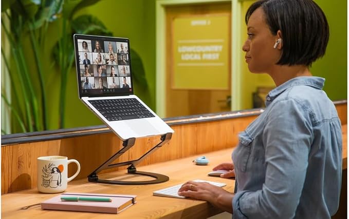 Twelve South Curve Flex | Ergonomic Height & Angle Adjustable Aluminum Laptop/MacBook Stand/Riser, fits 10"-17"