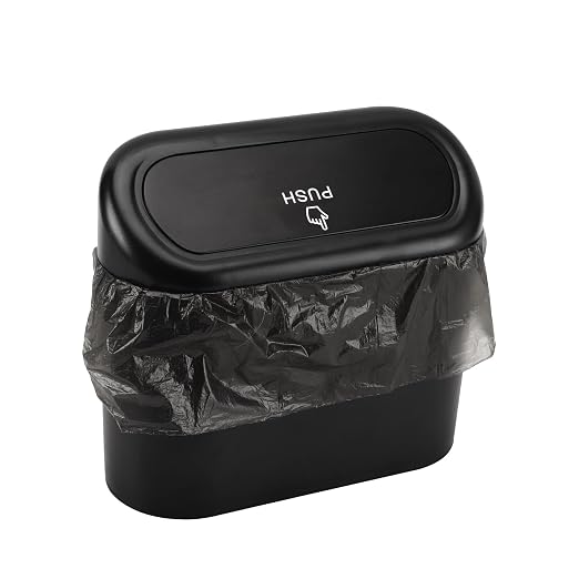 Accmor Mini Car Trash Can Bags for Auto Trash Bin, 120 Count Small Garbage Bags Organizer Tear-Resistant, Liner Refills (Vehicle Trash Can is not Included), Black