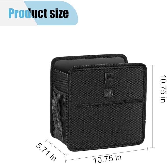 Car Trash Can, Hanging Waterproof & Leakproof Autmotive Storage Bag, Foldable Washable Vehicle Garbage Container, 2.6 Gallon Portable Auto Rubbish Bin for Sedan SUV Truck (Large)