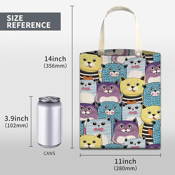 Car Trash Can, Cute Car Trash Bag, Hanging Car Organizer and Storage Bag, Trash Bin for Car Accessories, Vehicle, Travelling, Camping Cute Cartoon Cats