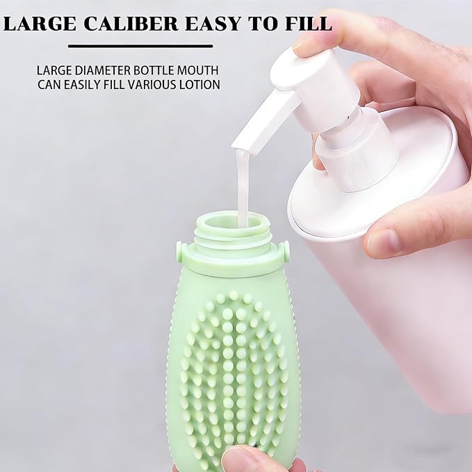 Travel Bottles for Toiletries,Tsa Approved Travel Size Containers 3-Pack (3.4 oz)，Leak Proof Refillable Liquid Silicone Squeezable Accessories for Shampoo Conditioner Lotion