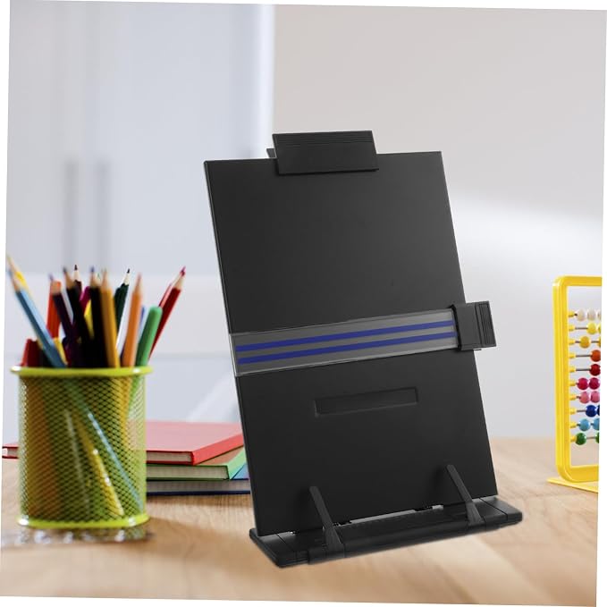 Book Stand with Adjustable Angle Portable Reading Holder for Students and Professionals and Design for Home and Office Use
