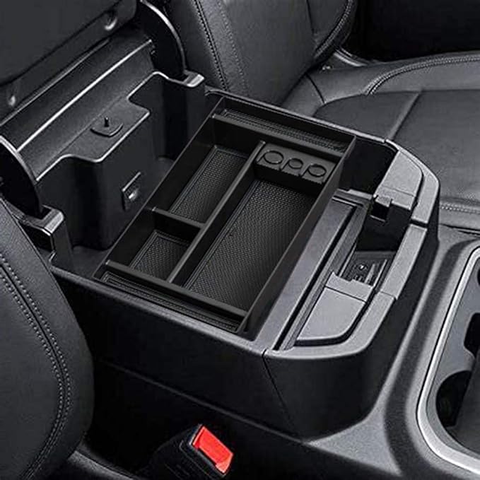 EDBETOS Center Console Organizer Tray Compatible with Chevy Silverado 1500/GMC Sierra 1500 2019-2022 Accessories and 2020-2023 Silverado/Sierra 2500/3500 HD Armrest Box - Full Console w/Bucket Seats