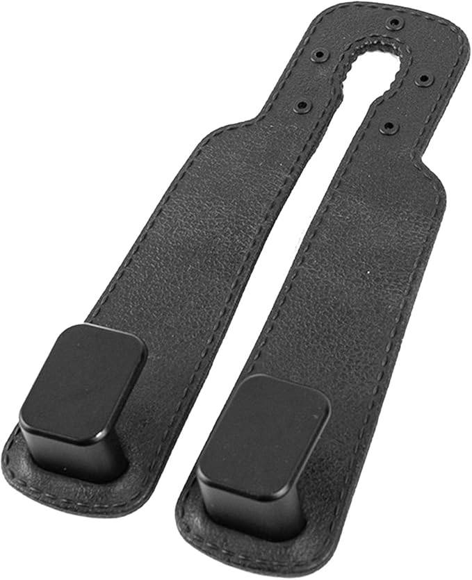 Car Seat Headrest Hook Heavy Duty Double Hook Organizer for Storage Handbags Purses Shopping Bags Durable TPE Metal 6.30x3.15 Inches (Black)