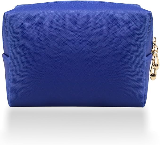 Small Makeup Bag Portable Cosmetic Bag for Women Makeup Pouch Waterproof Toiletry Bag for Travel (Navy Blue, Normal)