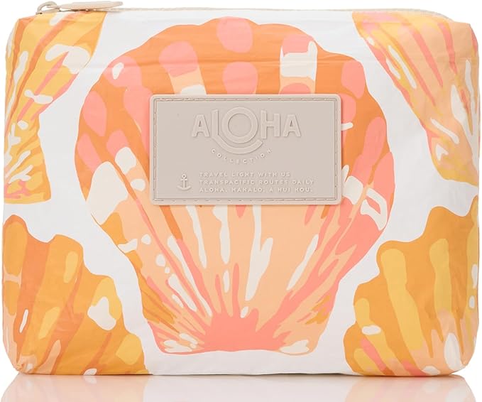 ALOHA Collection Small Pouch | Lightweight, Packable, and Splash-Proof Makeup Pouch | Easy to Clean