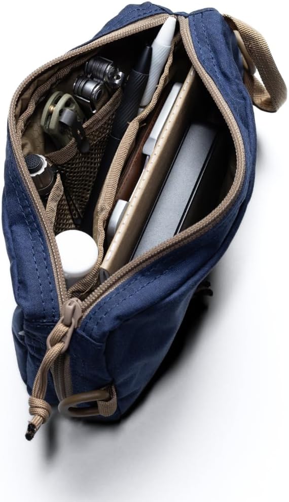 LOCHBY® Venture Pouch | Multipurpose Tactical Tool Bag | Water Resistant Waxed Canvas | Dual-Sided Zipper Pouch | for Motorcycle, Bike, EDC, Pen, Pencil, Art, Tech & Travel