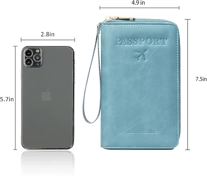 Family Passport Holder for Travel Women and Men RFID Passport Holder with Card Slots Holder Passport Case Passport cover Passport Wallet Travel Essentials and Accessories